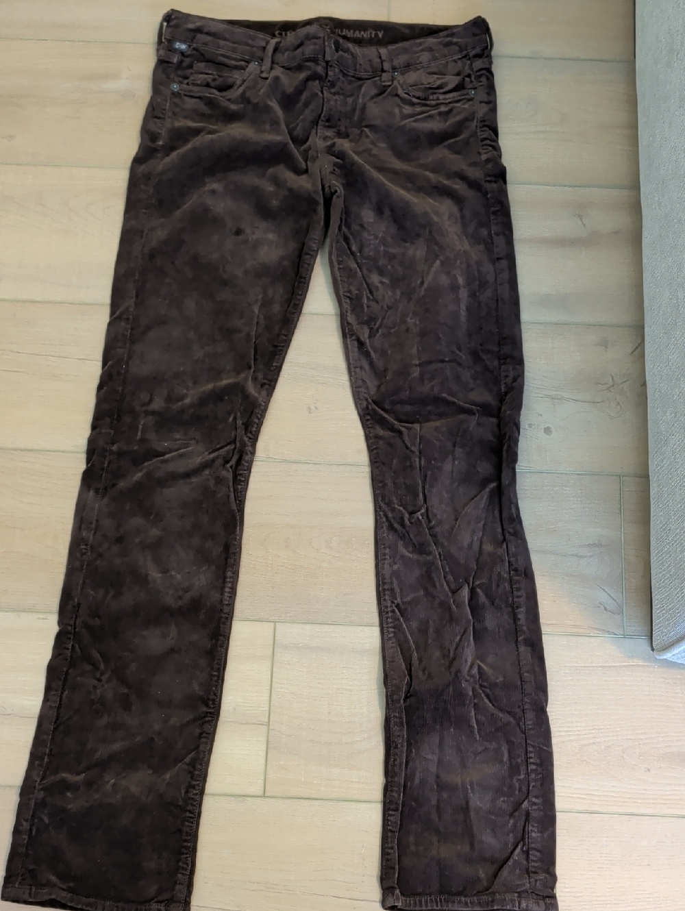 Citizens of Humanity Ava Low Rise Straight Leg Corduroy Pants – Brown – Size 30